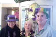 MyLinda Guillen, Pat Smith and Bob Ricard celebrate Mardi Gras at La Chandeleur.