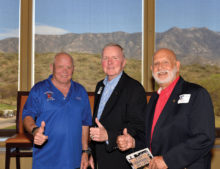 Left to right: Lieutenant Colonel “GAR” Rose, Lieutenant General Tom Keck and Lieutenant Colonel Moose Skowron