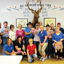 Elks members assembled 350 breakfast food bags for IMPACT.