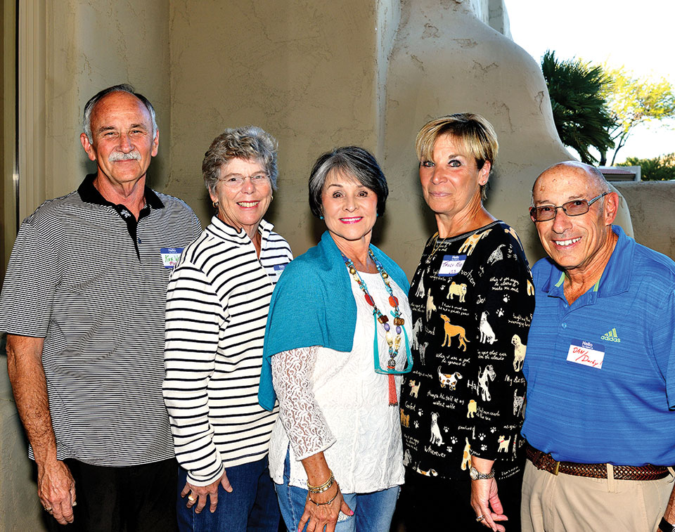 Left to right: Ken Wentz, first vice president; Donna Bauman, Membership; Kathleen Dunbar, president; Trudy Rossi, Sponsors and Special Events; Dan Grossman, Safety Committee. Not pictured: Don Richey, treasurer; Janine Wahlfeld, secretary; Terri Maxey, Pet Rescue.