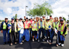 Pickleball clean-up crew members (left to right): Marty Schneider, Jim Bevan, Charlie Bouffard, Gail Bouffard, Gary Lange, Ann Lange, Karol Jackson, Lois Violanti, Nancy Carlson, Don Burkhead, Brent Carlson, Pam Kruse, Gary Stevens, Joan Van Matre, Raymond Howard and Debbie Westwater.