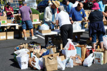 Donations were sorted and boxed by 70 volunteers.