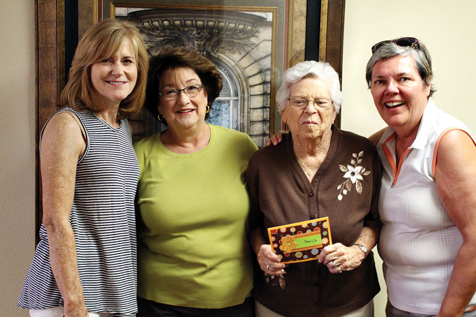 Left to right: Sharla Shupe, Linda Landry, Vera and Carol Thompson; photo by Opal Larkin