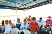 WOOO members enjoy a boat ride on Saguaro Lake near Mesa, Arizona on May 5, 2017.