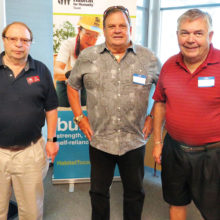 Left to right: Dick Kroese, Pastor Steve Wilson and Keith Gordon