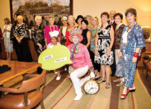 Volunteers modeled clothing and accessories hand-picked from the Golden Goose inventory in last year’s Alice in Wonderland-themed fashion show.