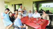 Left to right: Mike Aramanda, Vickie Bone, Millie Aramanda, Staci Brown, Alfred VanGool, Beverlee Deardorff, John Brown, Doug Akins and Beverly Akins.