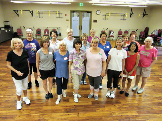 Hot stuff! 105 degrees outside, 70 on the dance floor. The Thursday level 1 class has learned four dances and about 30 skills in the first three weeks of the summer. See the fun and friends on the dance floor at DesertView Fitness.