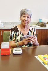 Sue Hagerty is a regular player at the MountainView Bridge Club. Photo by Sue Bush.
