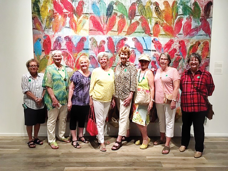 WOOO members who carpooled from SaddleBrooke for an excursion to the downtown Tucson Museum of Art. Prior to touring the museum, they had a lovely lunch at the adjacent and highly-regarded Cafe a la C'Art.