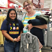 Roselina Cota and her Teen Closet “personal shopper,” Mary Ewald, shop at Target.