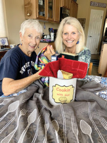 Producer Judi Brauns, with costume chair Susan Schweitzer.Producer Judi Brauns, with costume chair Susan Schweitzer.