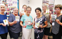 From left to right: Angela Gothard, Kris Holmes, Gloria Stuart, Sharon Scanlan, Natalie Murdock, Marian Stoleson, and Sara Jackson.