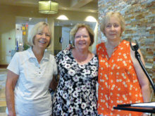 Left to right: Diane Mazzarella, vice president; Barbara Bloch, president; Deb Bunker, current president. Not pictured: Caryl Dowell, secretary; and Jackie Webster, treasurer.