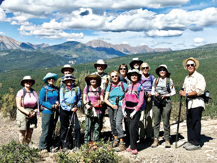 Hikers on Animas Mountain. Photo by Ann Swagman.