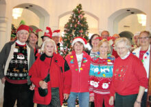 Unit 17 carolers sang Christmas carols to various homes.