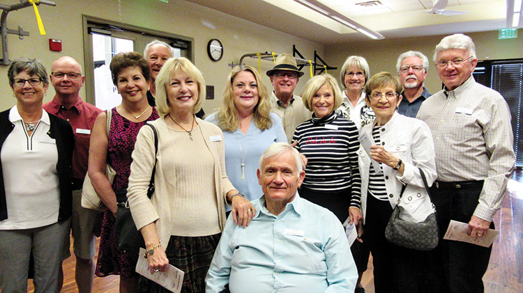 Left to right: Lori and Michael Eby, Charlotte and Randall Graham, Donna and Robert McPherson, Barbara Vinyard, Stuart and Gale Orr, Linda and Roger Shamburg, Julie and Theodore Johnson; Not pictured: Larry Vinyard, Larry and Sandra Bickelhaupt, and Wendy Higgins.