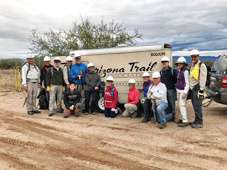 December Arizona Trail Work Party; Photo by Zach MacDonald.