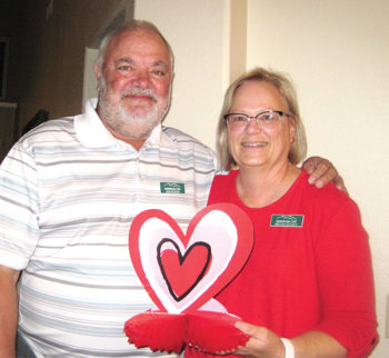 Bob and Brenda Seaman were great Valentine’s hosts. Photo by Mary Gelinas.