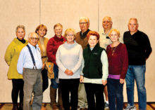 New board members front (left to right): Treasurer Al Goldberg; President Susan Williams; Secretary Leslie Hawkins; PR Director Diane Aaron. Back row: Vice President Nadine McAfee; C. Wentzel; Safety Director Bonnie Buntain, DVM; Web Manager Bud Alexander; and Membership Director Ron Luning. Photo by Bob Bolewski.