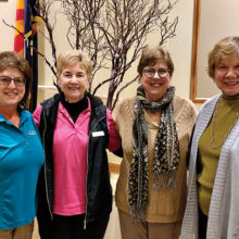 A fun day with SaddleBrooke One and SaddleBrooke TWO (left to right): Theresa Mares (One), Sue Wilson (TWO), Phyllis Cadden (TWO), Marty Wilkes (One).