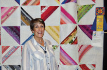 Pat Morris was the runner-up for the People’s Choice Award with her quilt, “Lollipop Trees.”