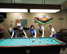 (Left to right) Bob Ogle, 1st place; Phelps L'Hommedieu, 3rd place; Julie Ferguson, 6th place and Top Lady; Randy Smith, 2nd place; Steve Searl, 4th place; not shown: Lowell Hegg, 5th place