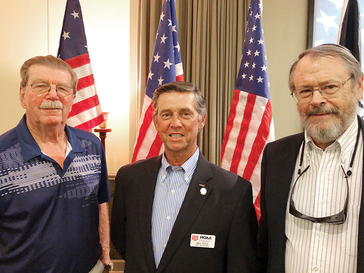 Members of the Catalina Mountains Satellite Chapter of the Military Officers Association of America are (left to right): Col. Phil Osterli USA (ret.), Col. Bill Nagy USAR (ret.), and LTJG Dave Bull USN (former).