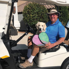 SPA member, Harvey Durand, and his English Cream Golden Retriever, Hope