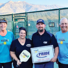 SPA Fundraising Co-chair, Shawne Cryderman; Pride Mechanical Owners, Christina and Allen Craighill; and SPA President, Peter Giljohann