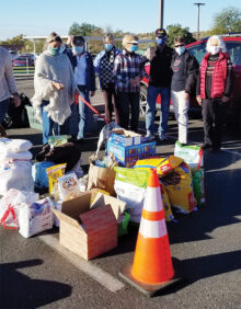 Part of the donations received New Year’s Day.