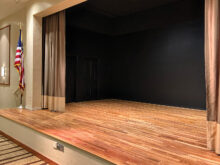 The newly painted MVCC stage will spotlight performers. (Photo by Shawne Cryderman)