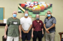 Left to right: Jack “Scratch” Hoverter, 1st place; Steve Searl, 4th place; Joe “Fast Eddie” Giammarino, 3rd place; and Tony “The Snake” Cardillo, 2nd place