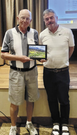 Tom Winch and Jim Donat with Mr. McDivot