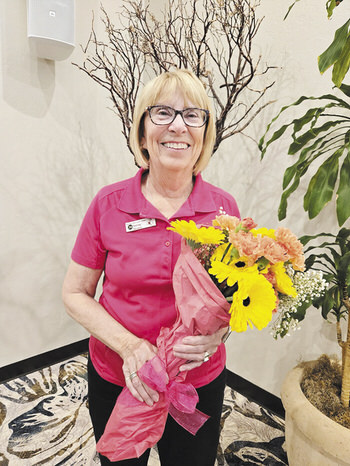 Sandy Strack was honored for years of service.