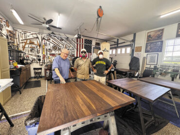 Woodworking Club members at work