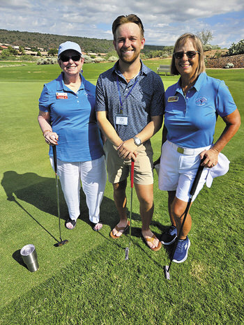 Putting Green: Anne Everett, David Smith, Adele Smith.